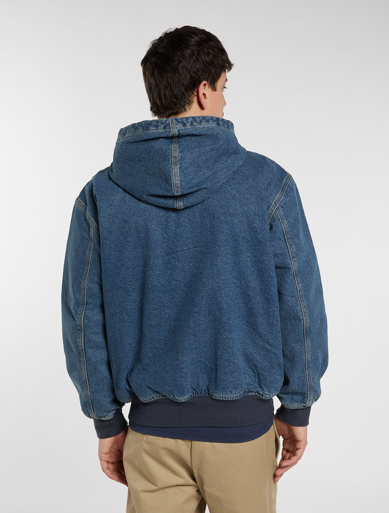 Hilham Lined Denim Hooded Bomber