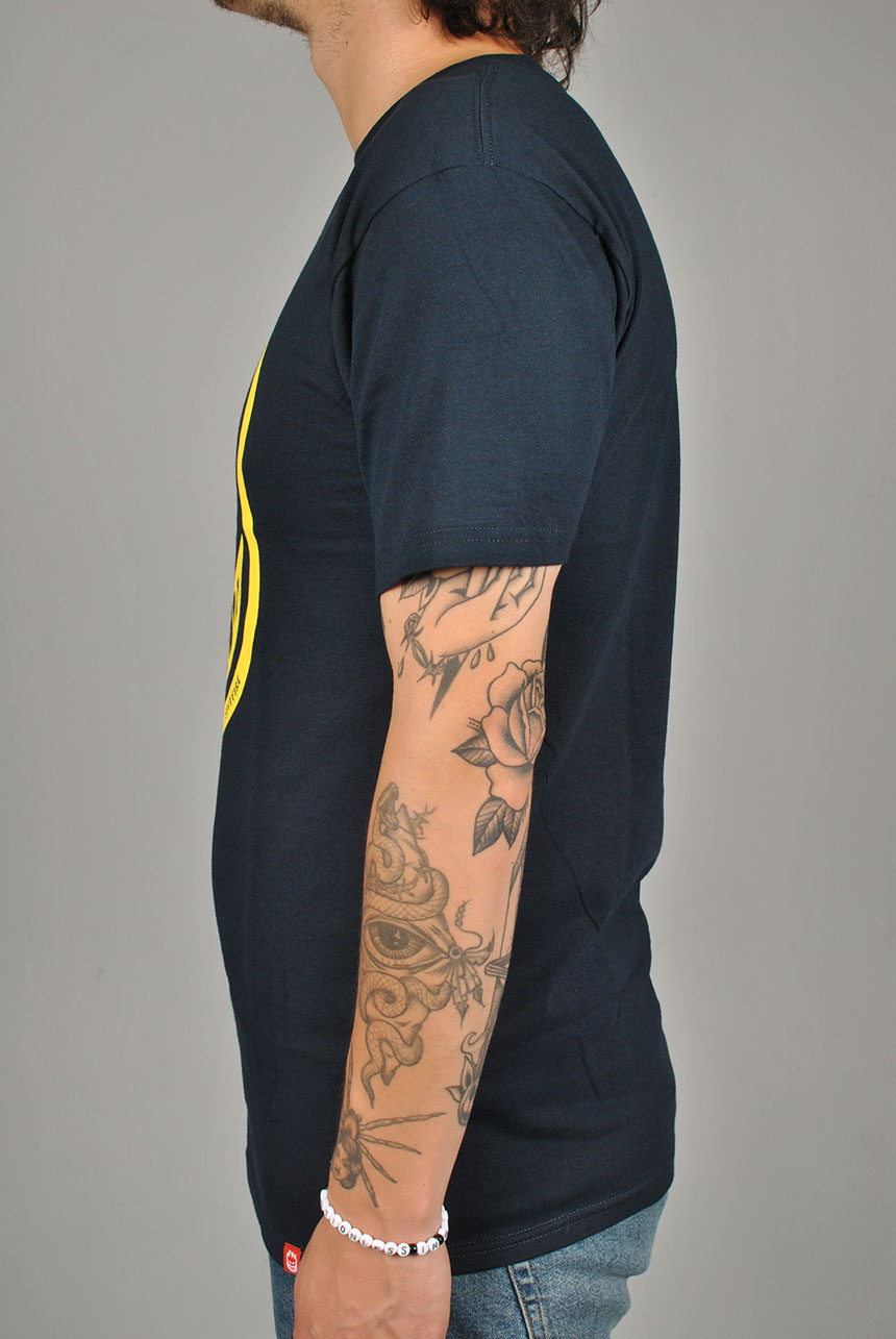 Bighead T-shirt, Navy/Yellow