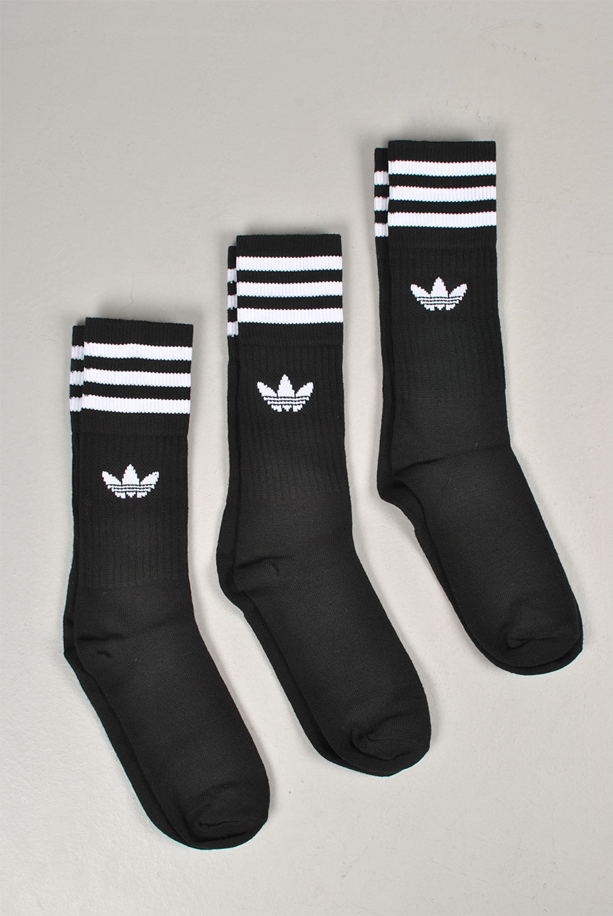 3-Pack  Solid Crew Socks