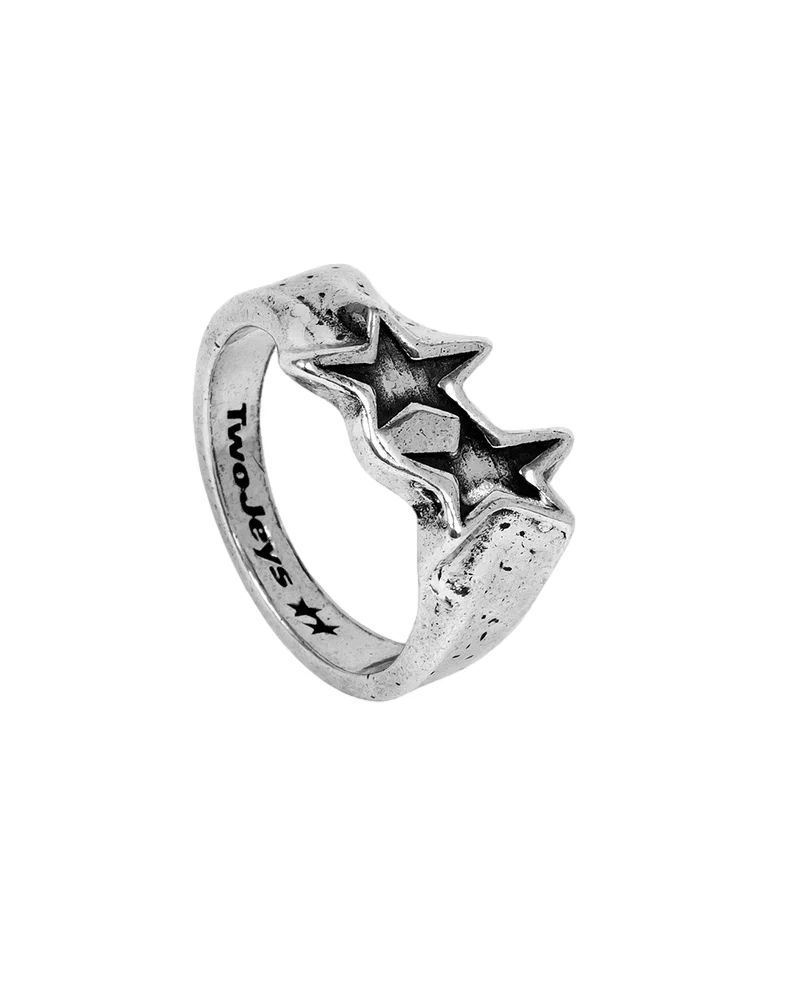 Tilled Icon Ring Plata