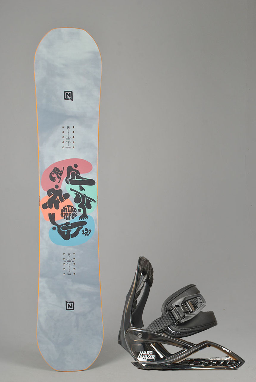 Kids Mini Ripper Snowboardpakke 86-126cm