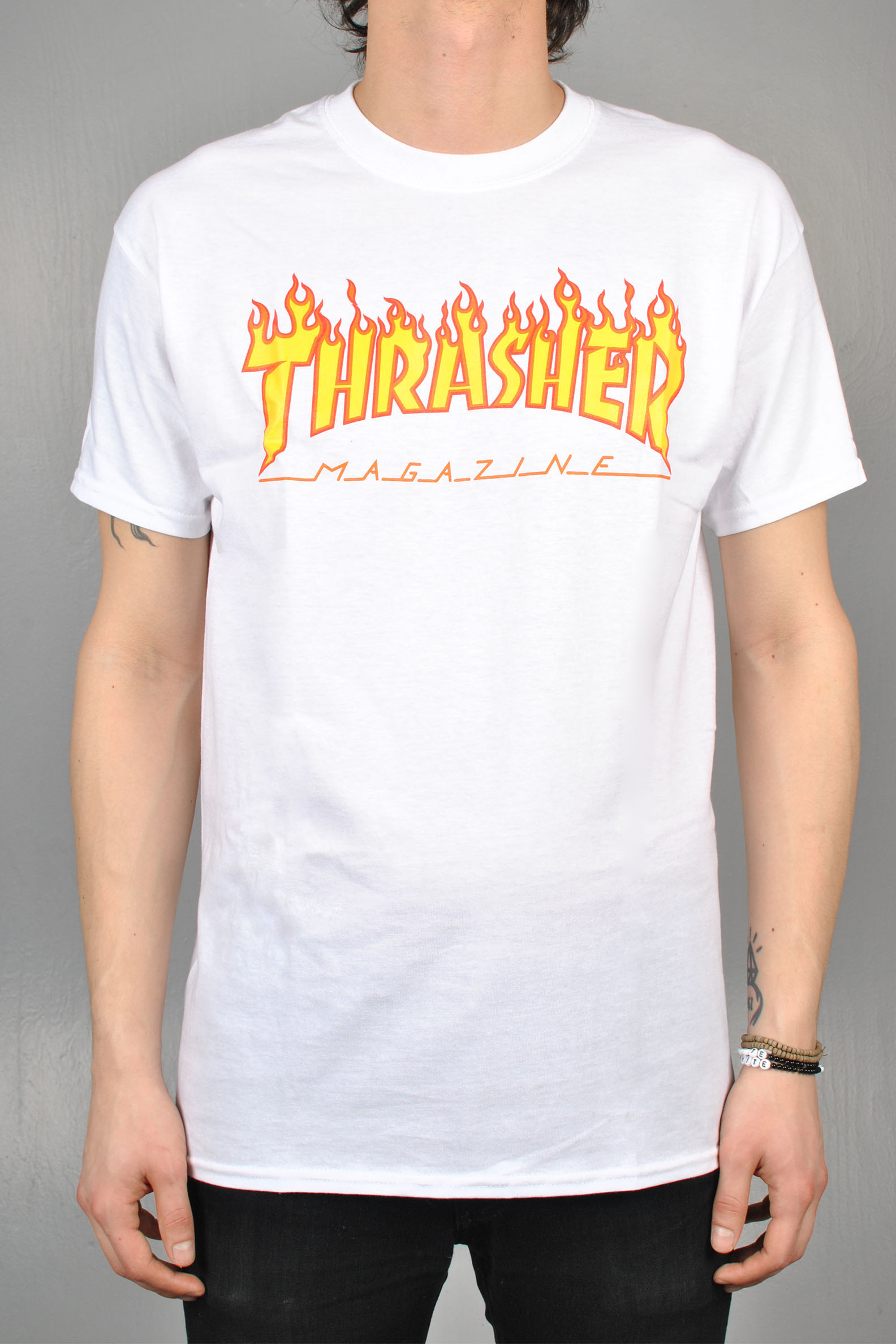 1700850 Flame Logo T-shirt, White