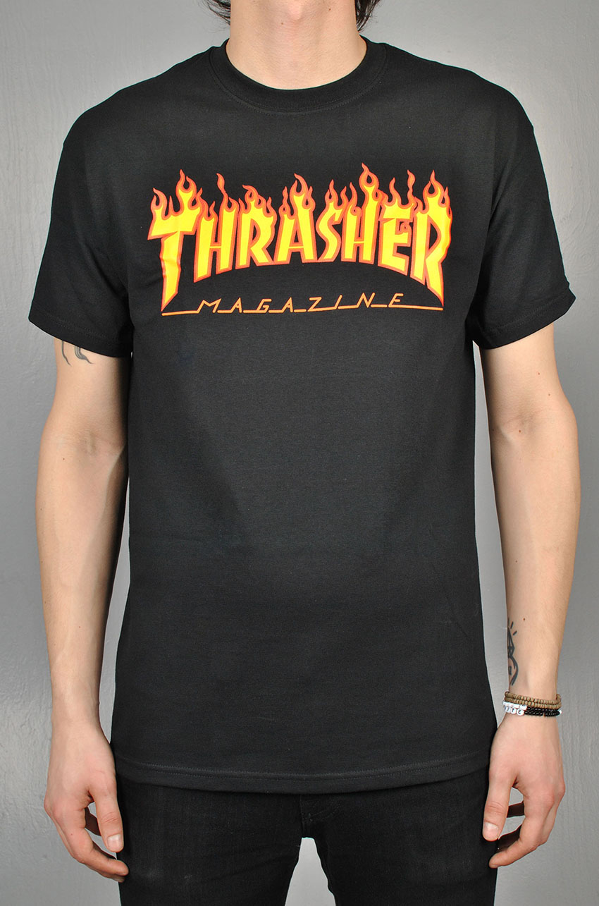 Flame Logo T-shirt, Black