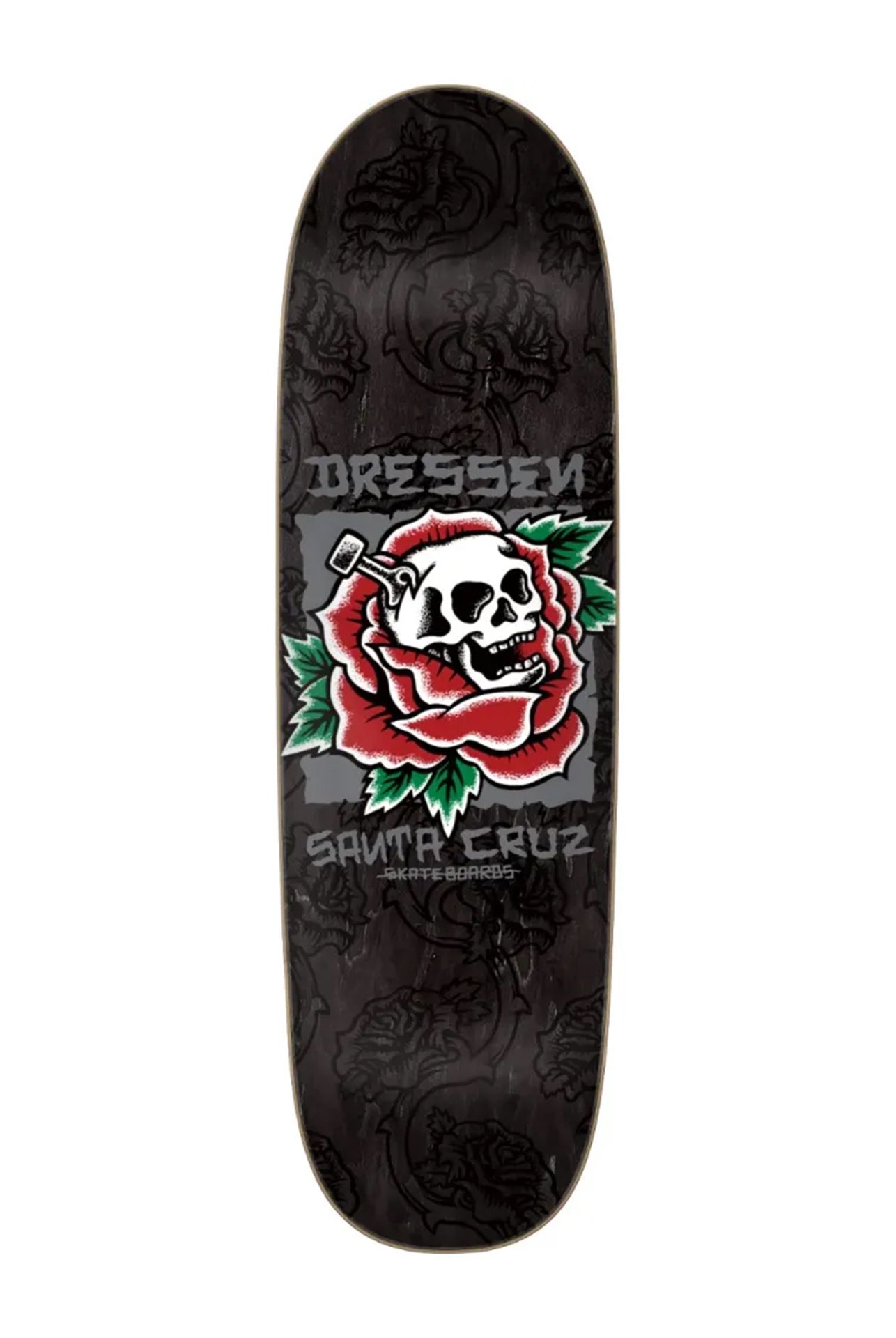Dressen Skull Rose Pro Shaped 9.25in x 31.95in Deck