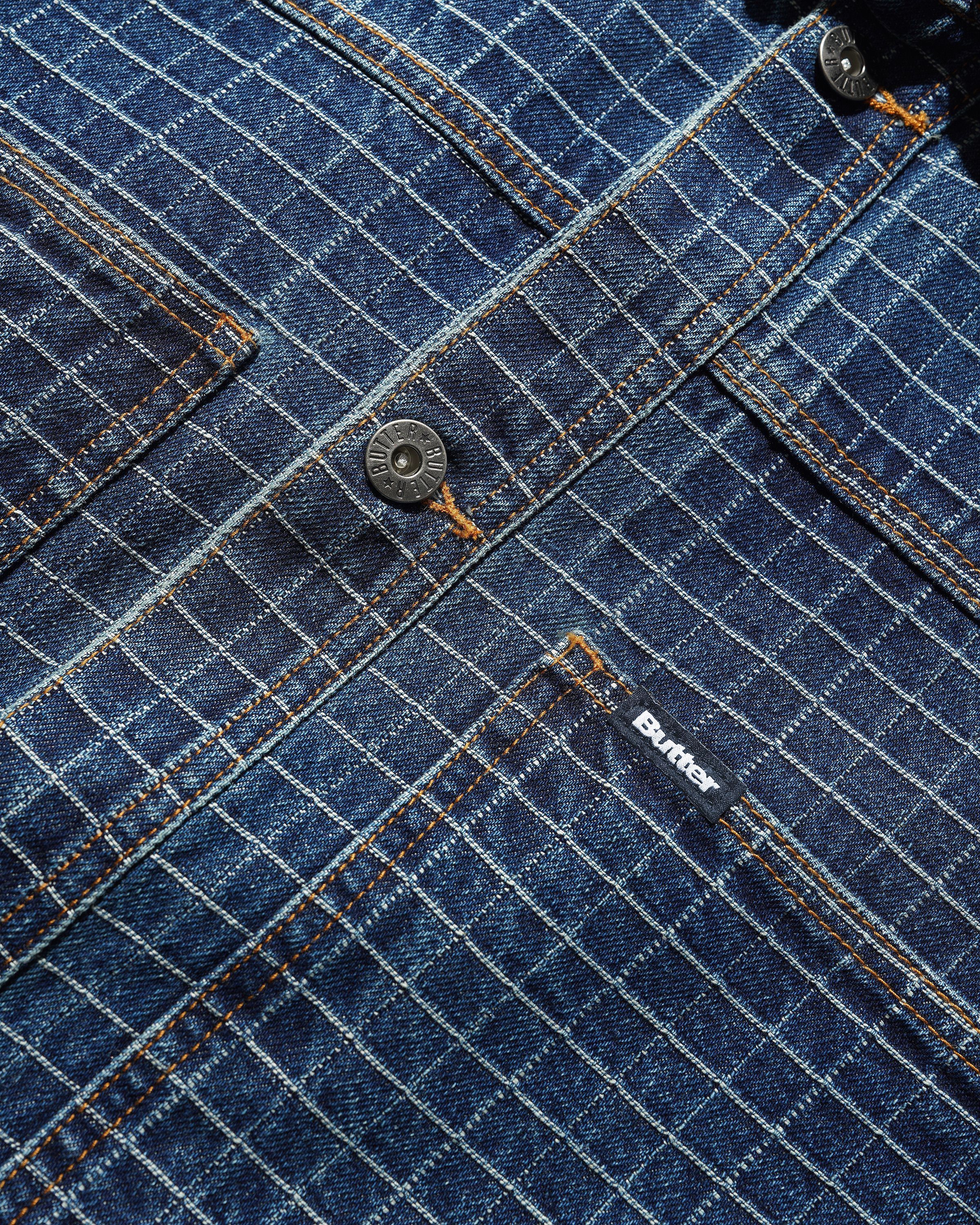 Grid Denim Jacket