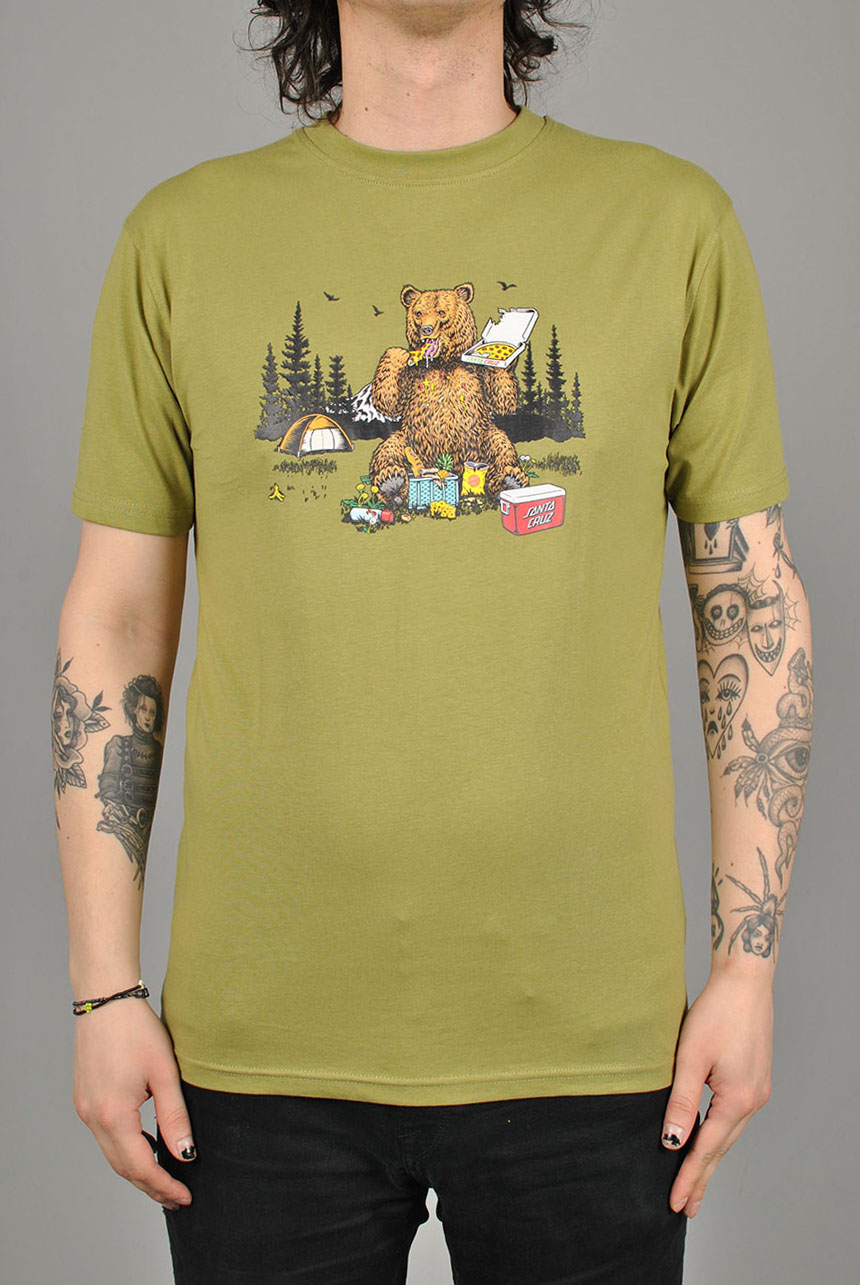 Braun Pizza Bear T-Shirt