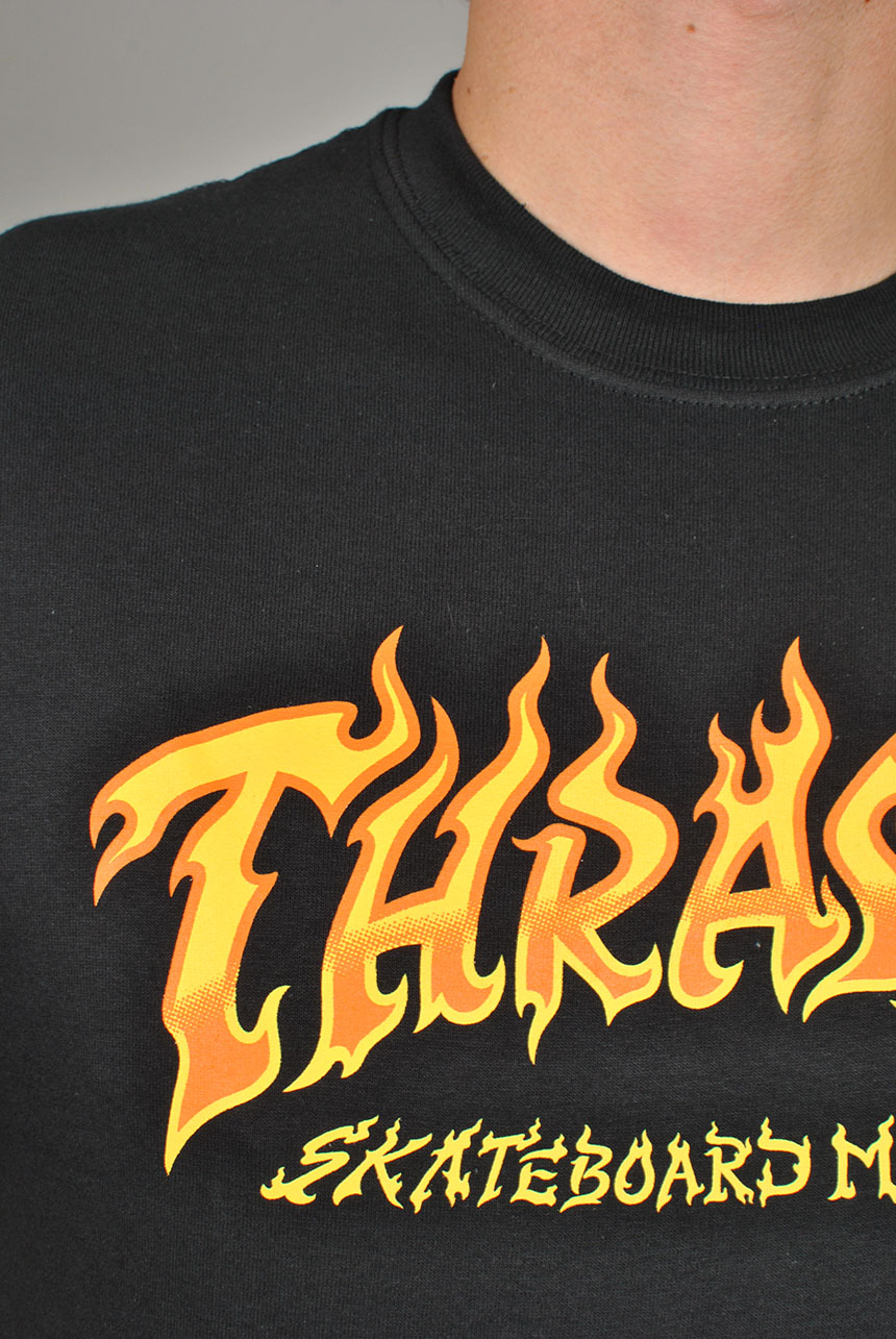 Fire Logo T-shirt, Black