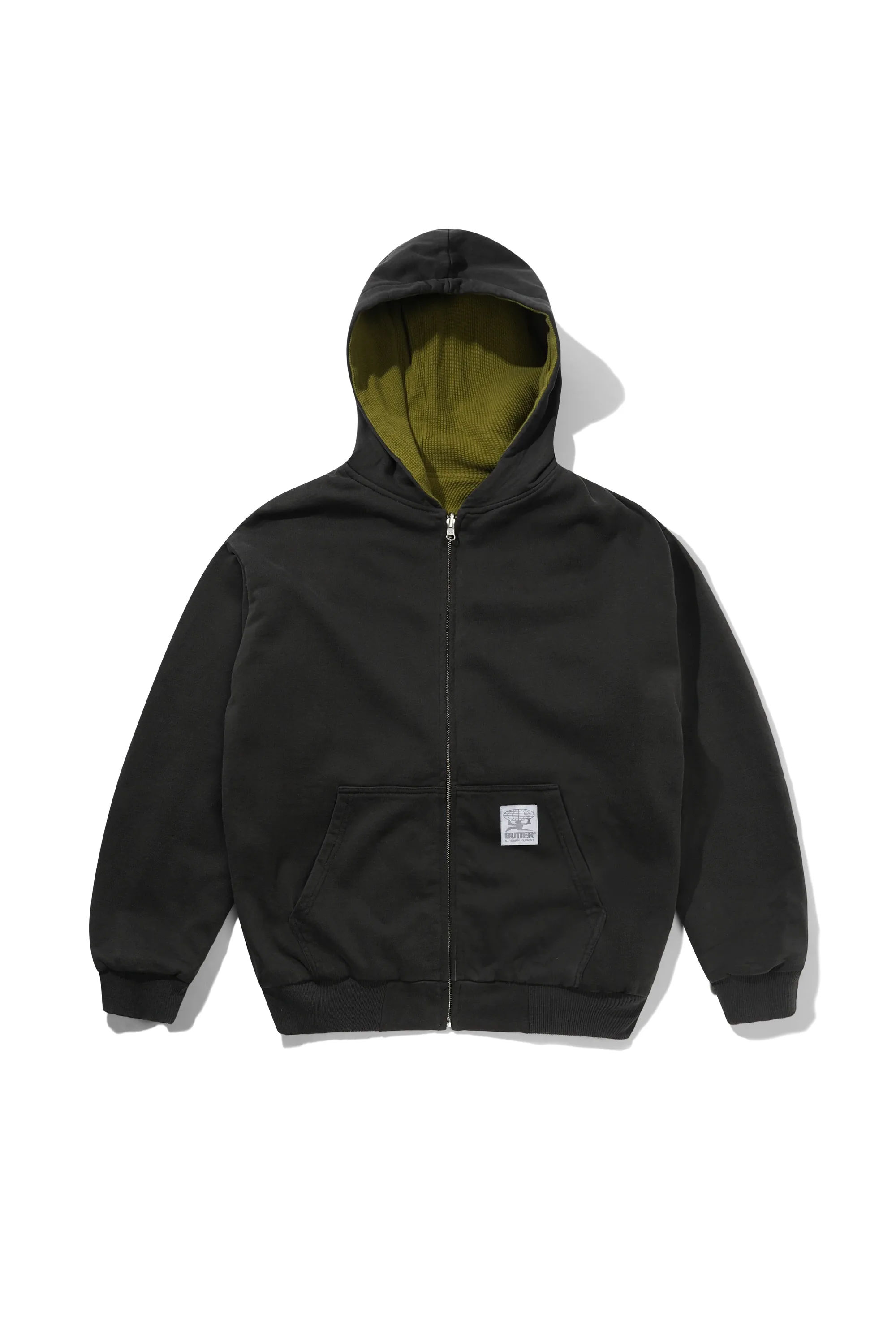 Reversible Waffle Zip-Thru Hood