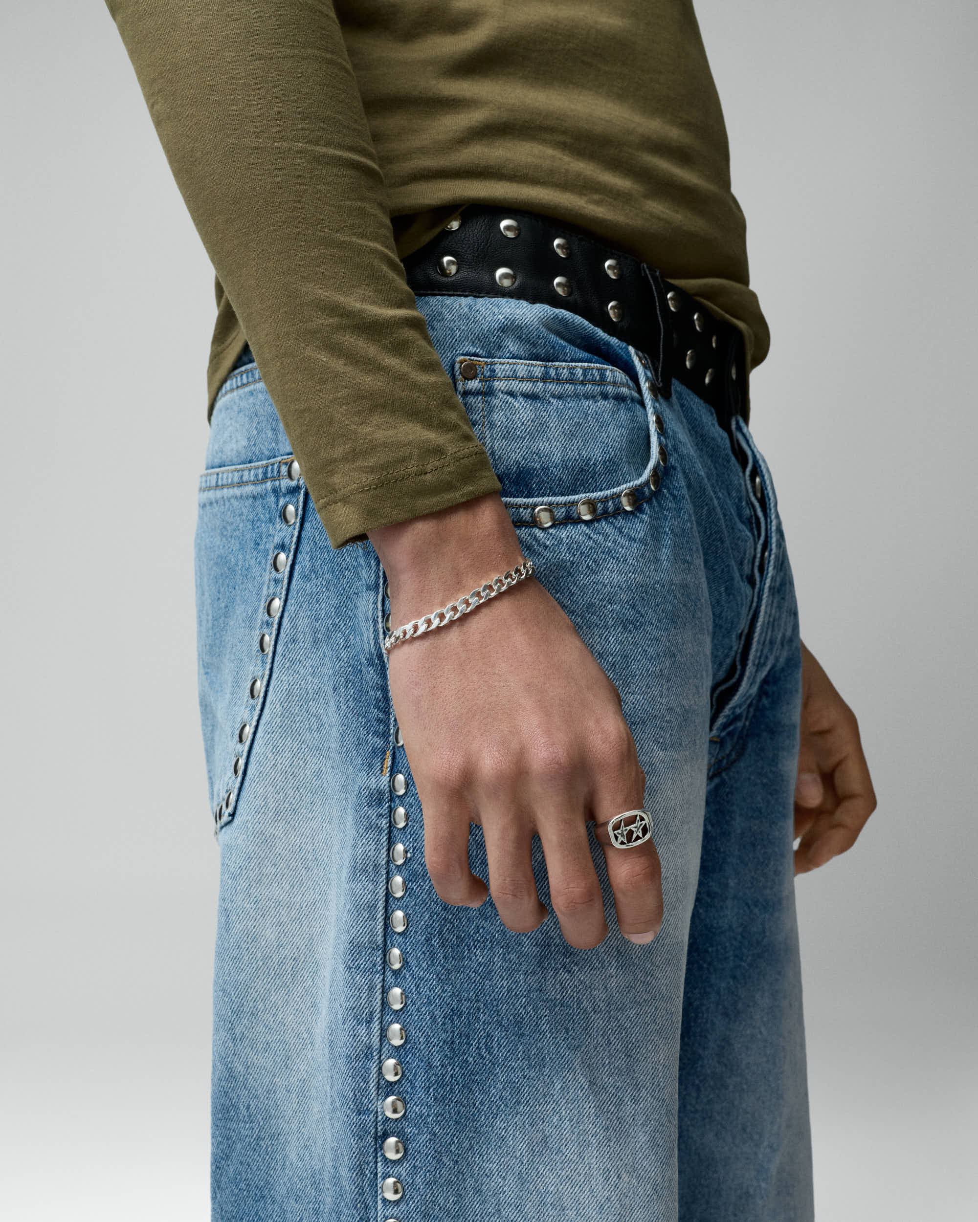 Unstoned Cuban Bracelet Silver