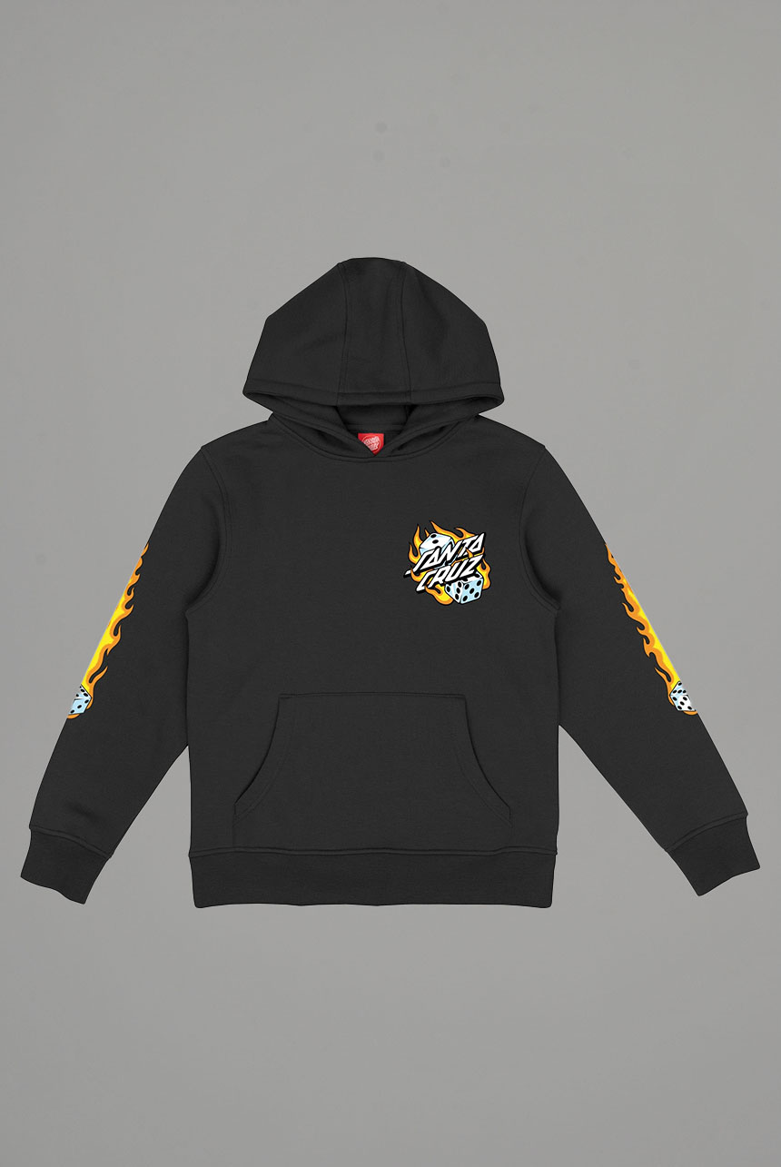 Kids Flaming Dice Dot Hood