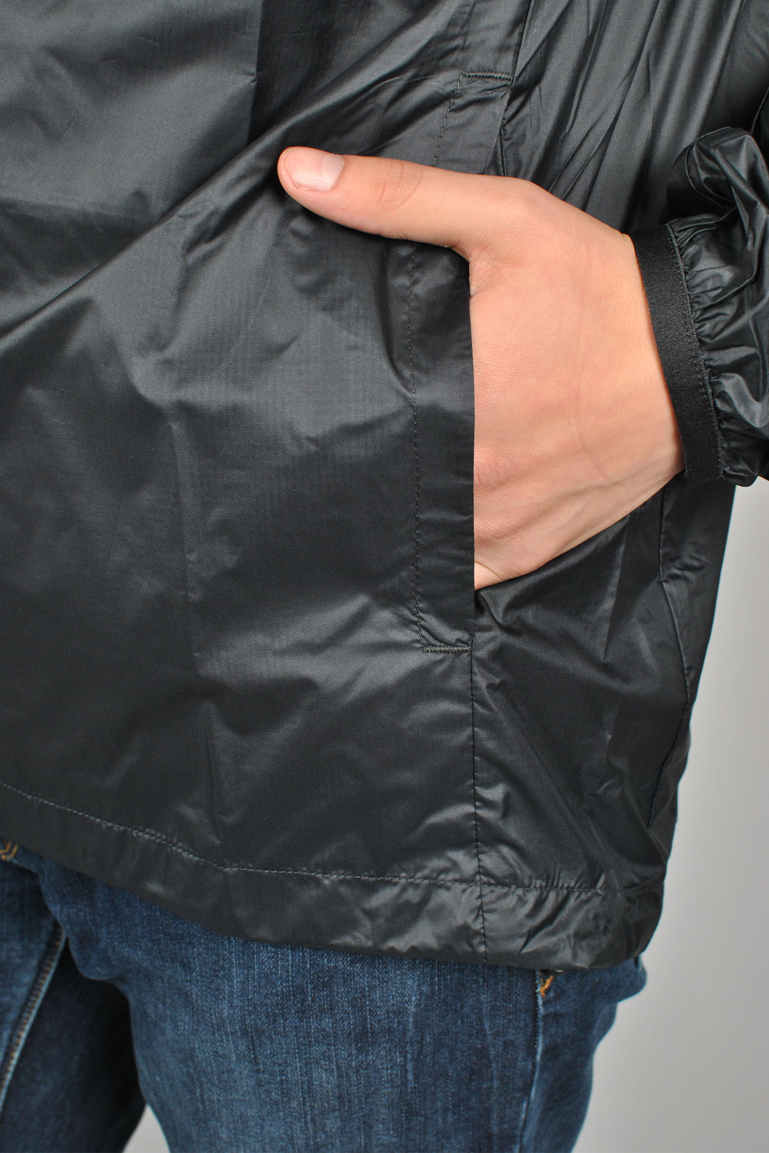Packable Anorak Jacket, Black