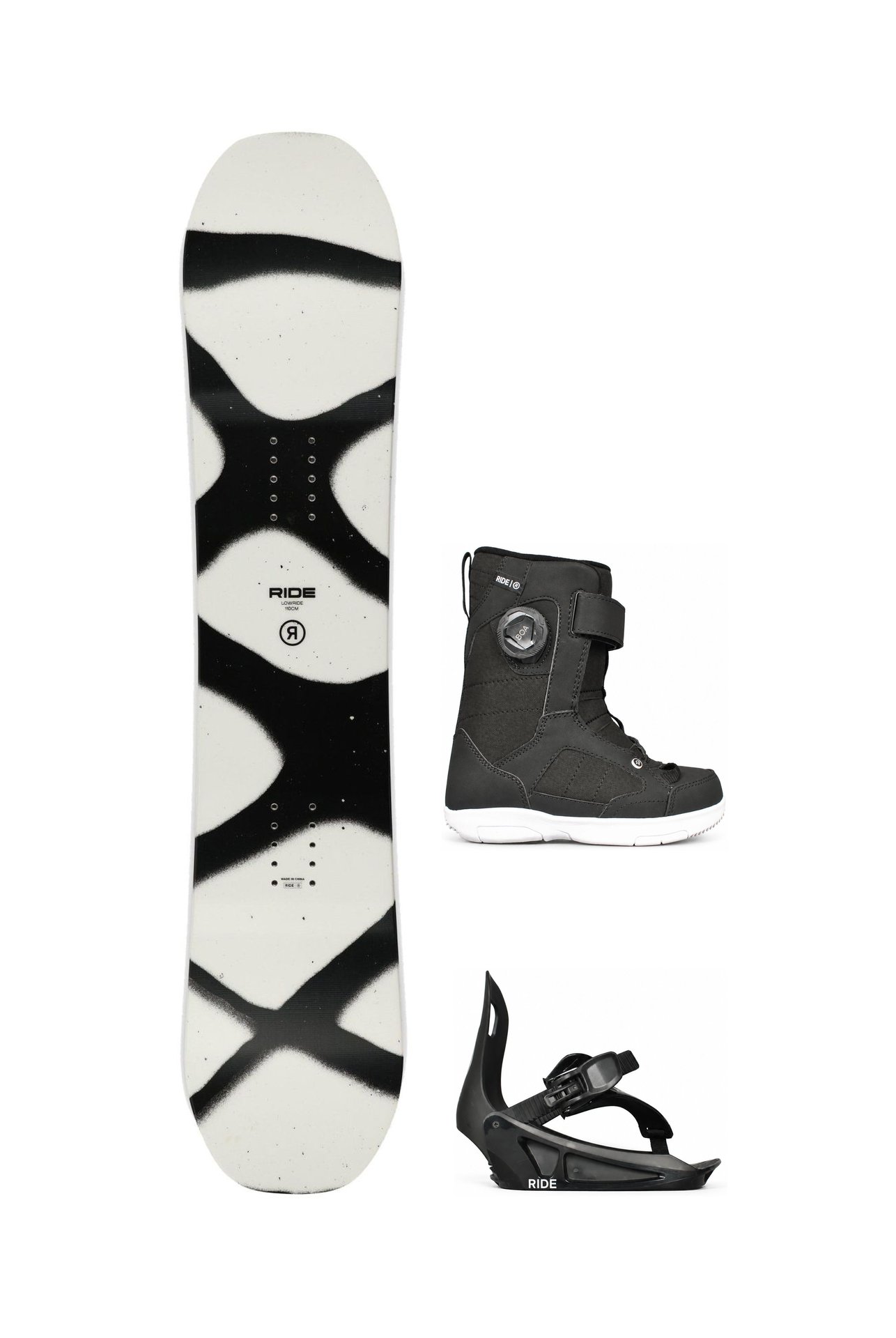 Kids Lowride Snowboardpakke, 4-10 år 