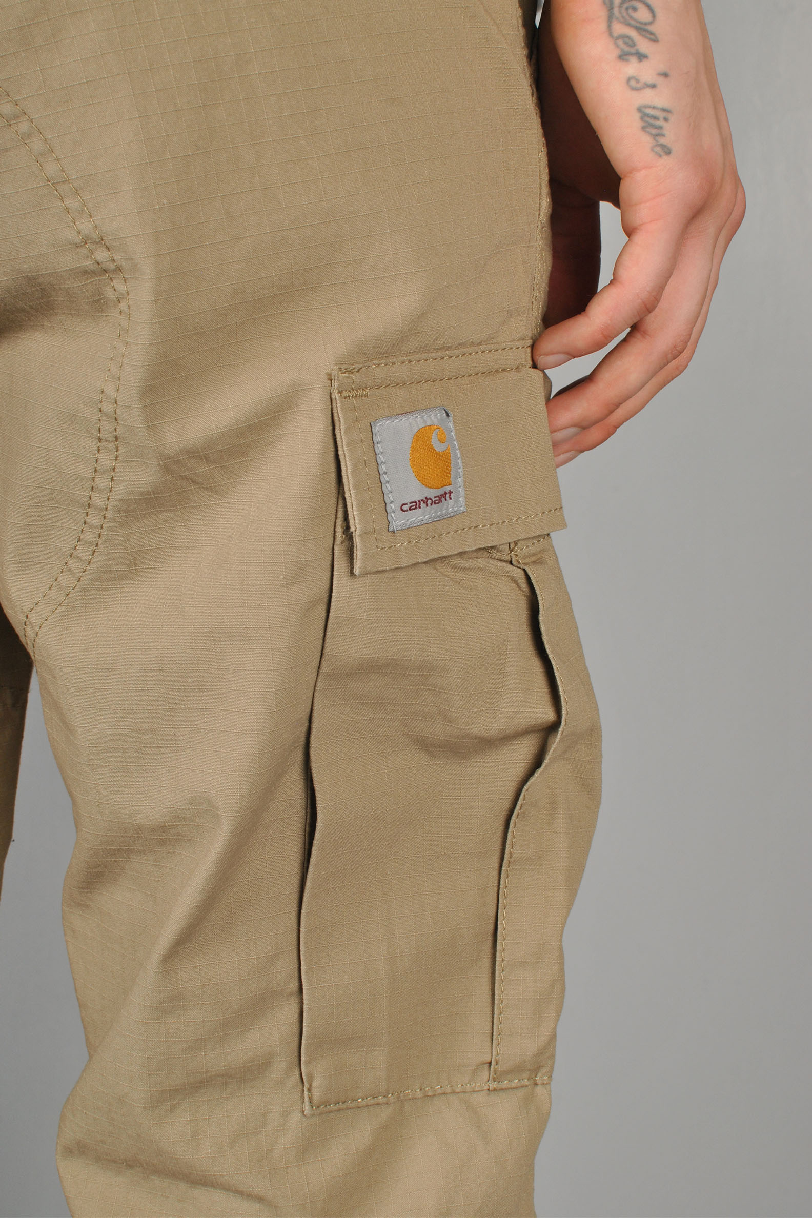 Regular Cargo Pant, Leather Rinsed/Ripstop