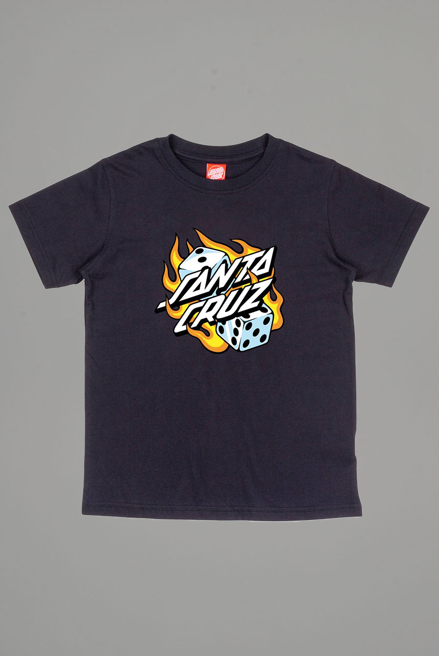 Kids Flaming Dice Dot T-Shirt