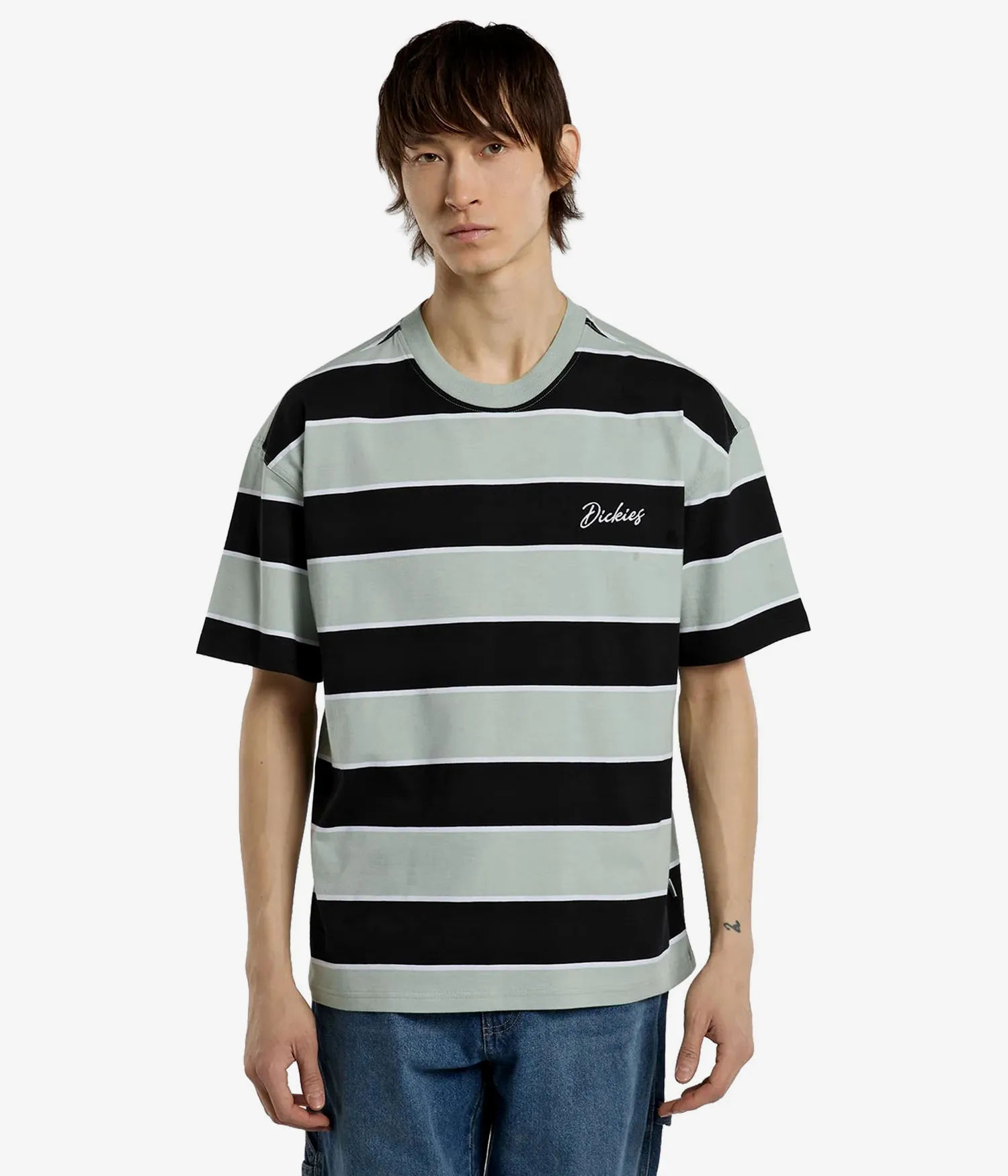 Embroidery Stripe Ss Tee
