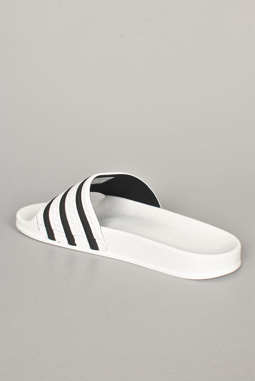 Adilette Slides, Core White/Black