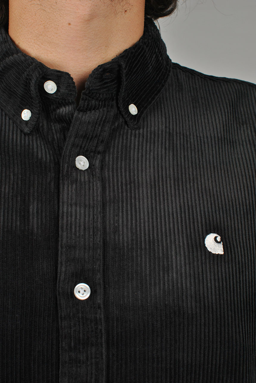 Madison Cord Shirt, Black/Wax