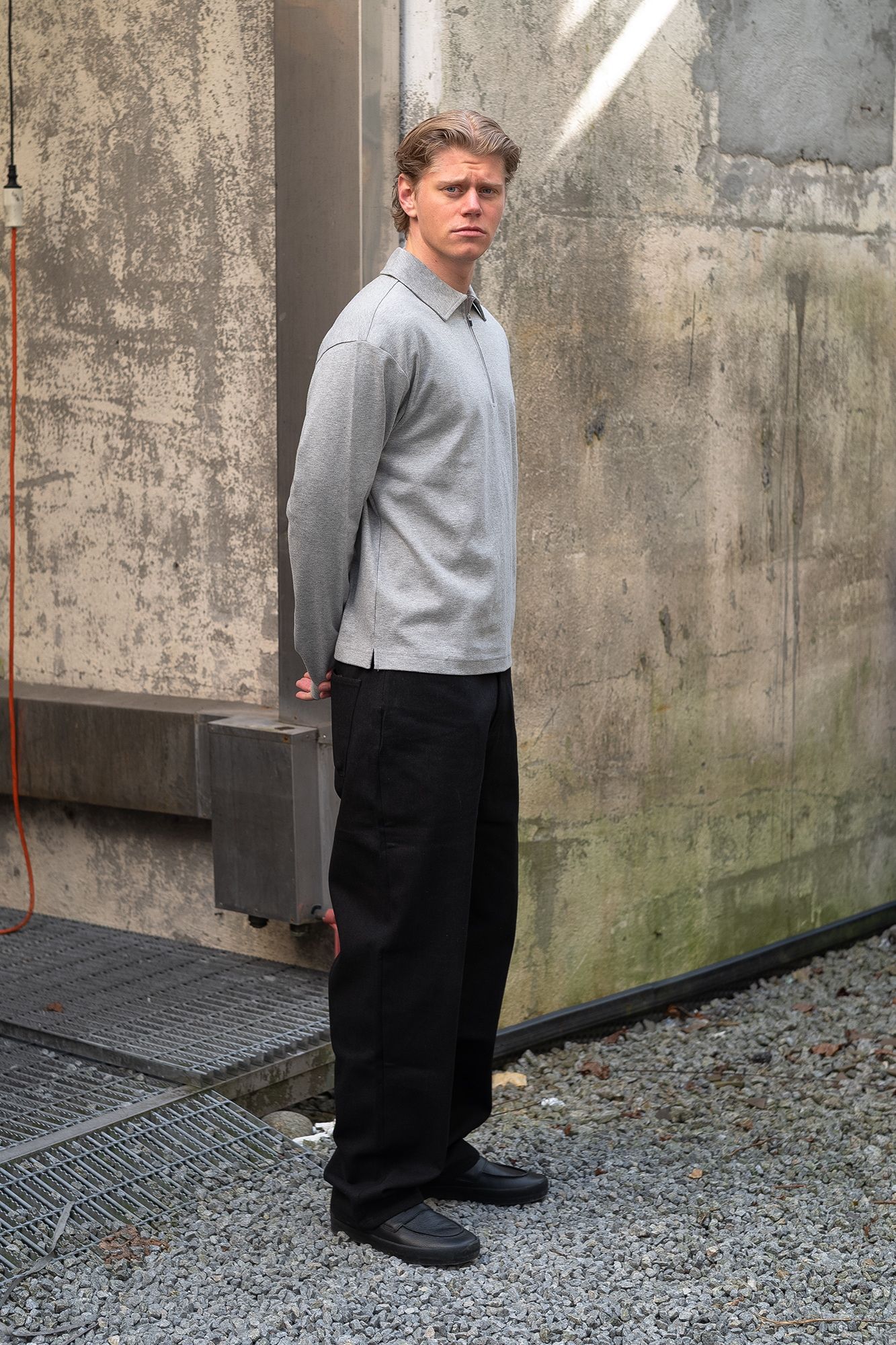 Script Half Zip Polo