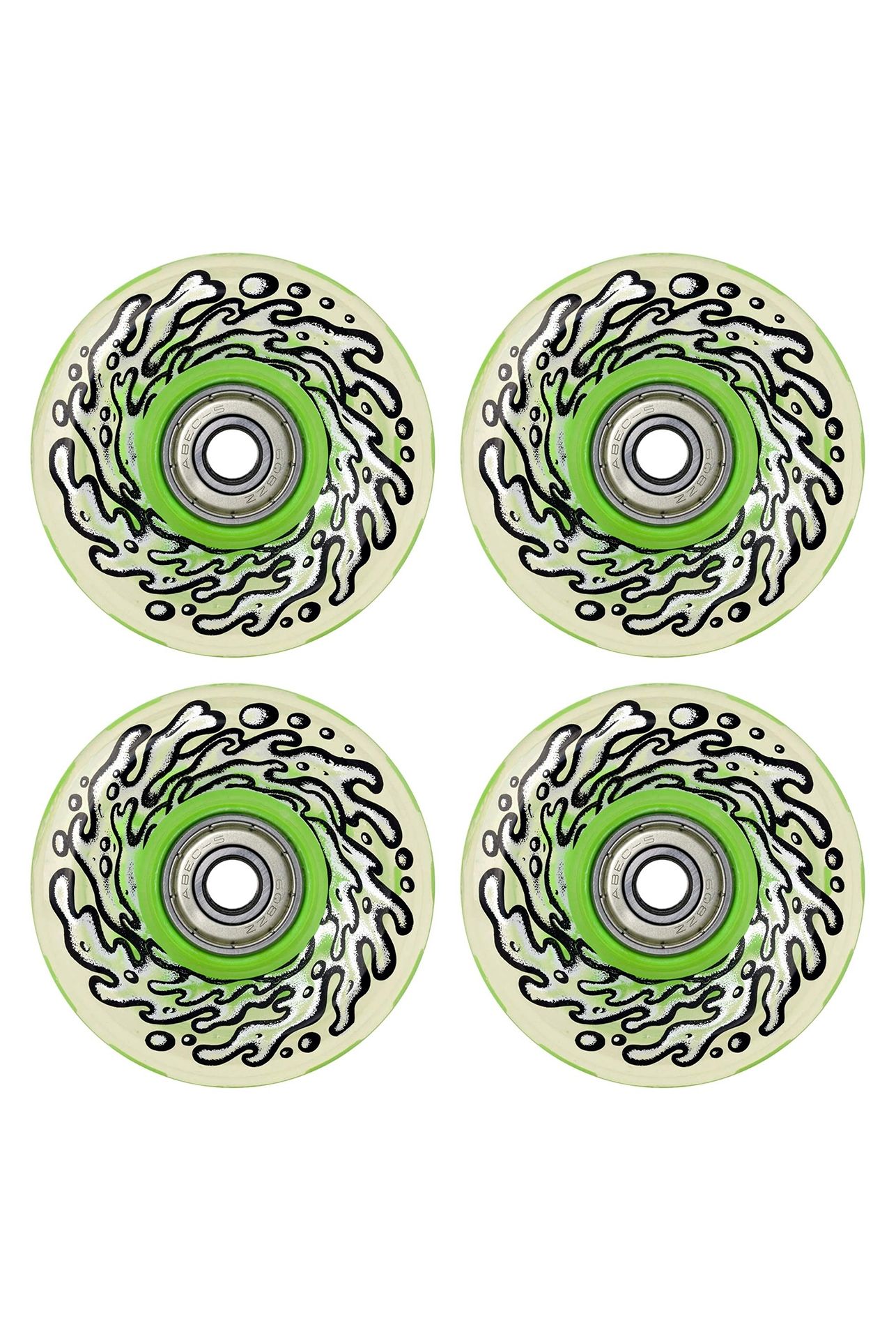 Light Ups W/Green Led And Bearings OG Slime 60mm 78A