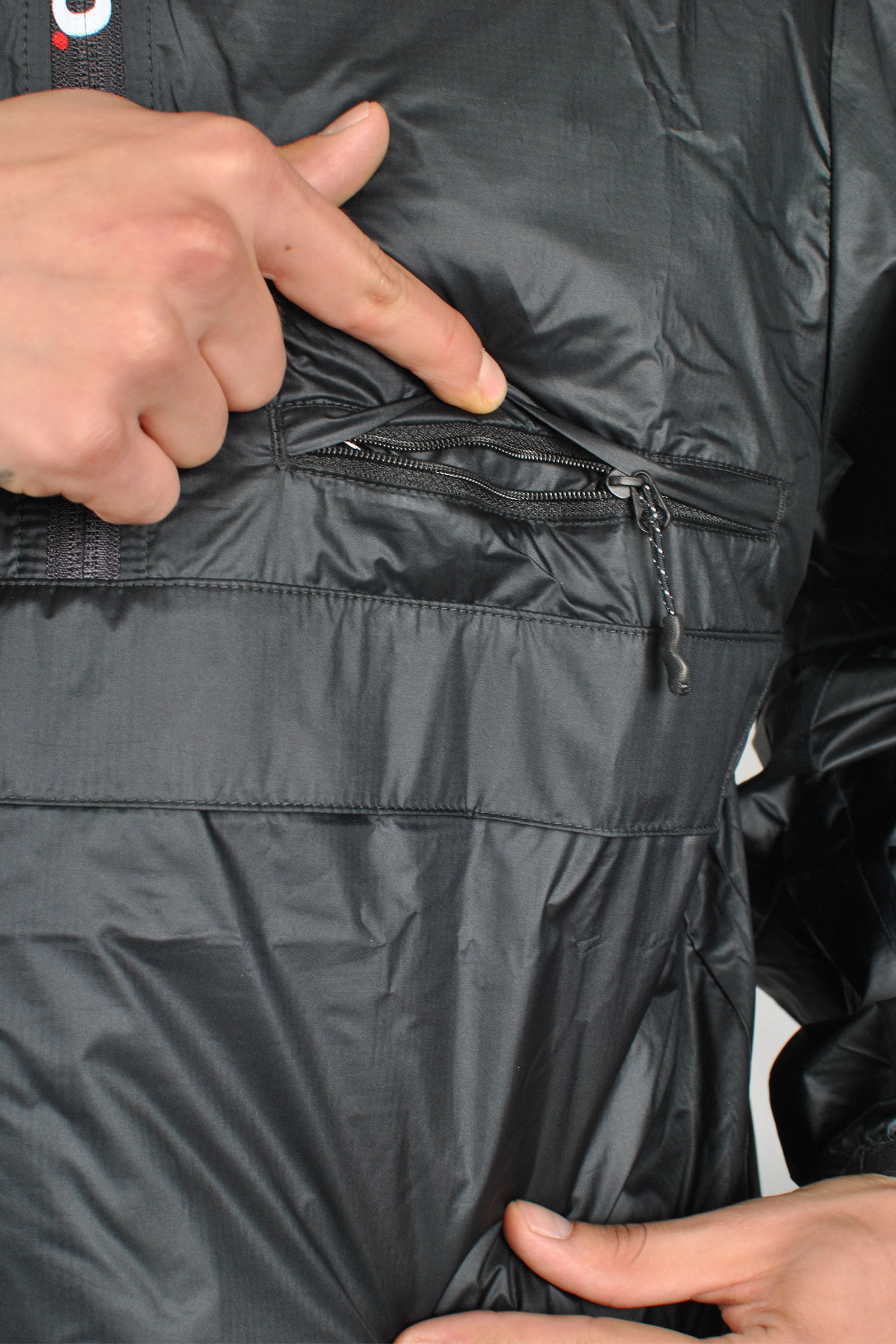 Packable Anorak Jacket, Black