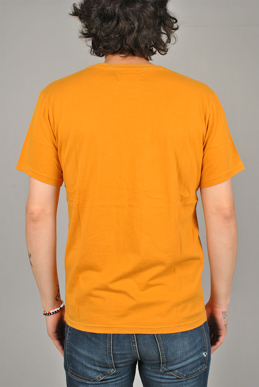 Embroidered Pocket T-shirt, Mustard