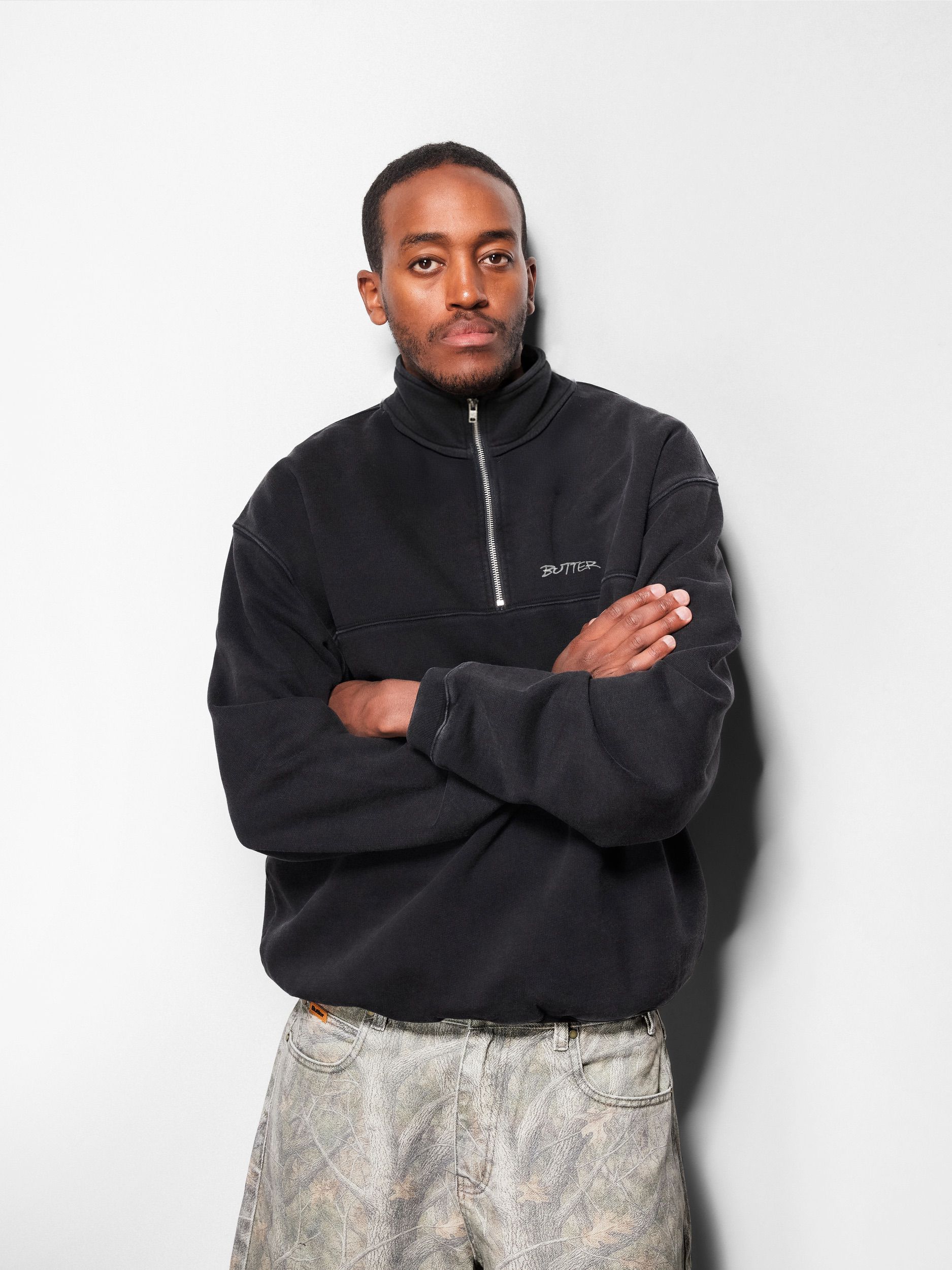 Panel 1/4 Zip Sweater