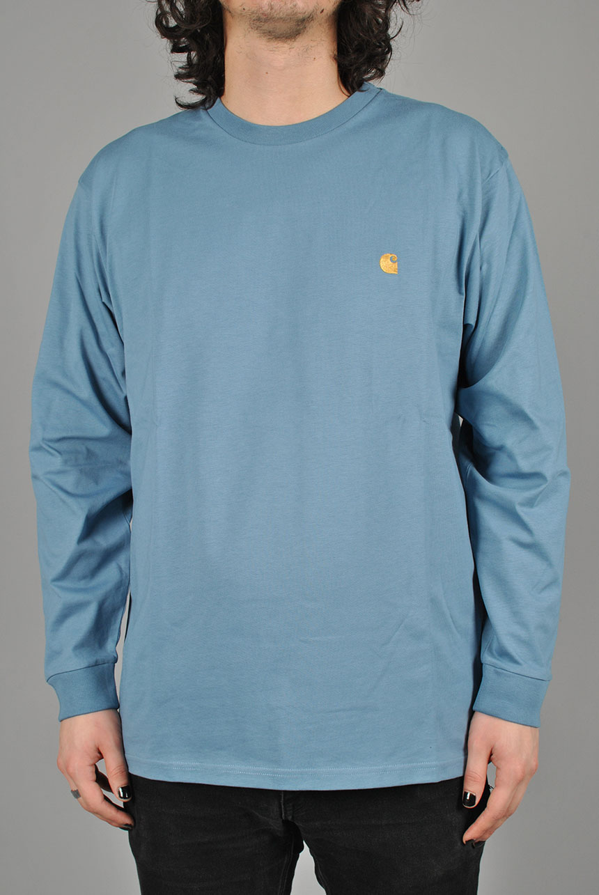 Chase Longsleeve, Icy Water/Gold 