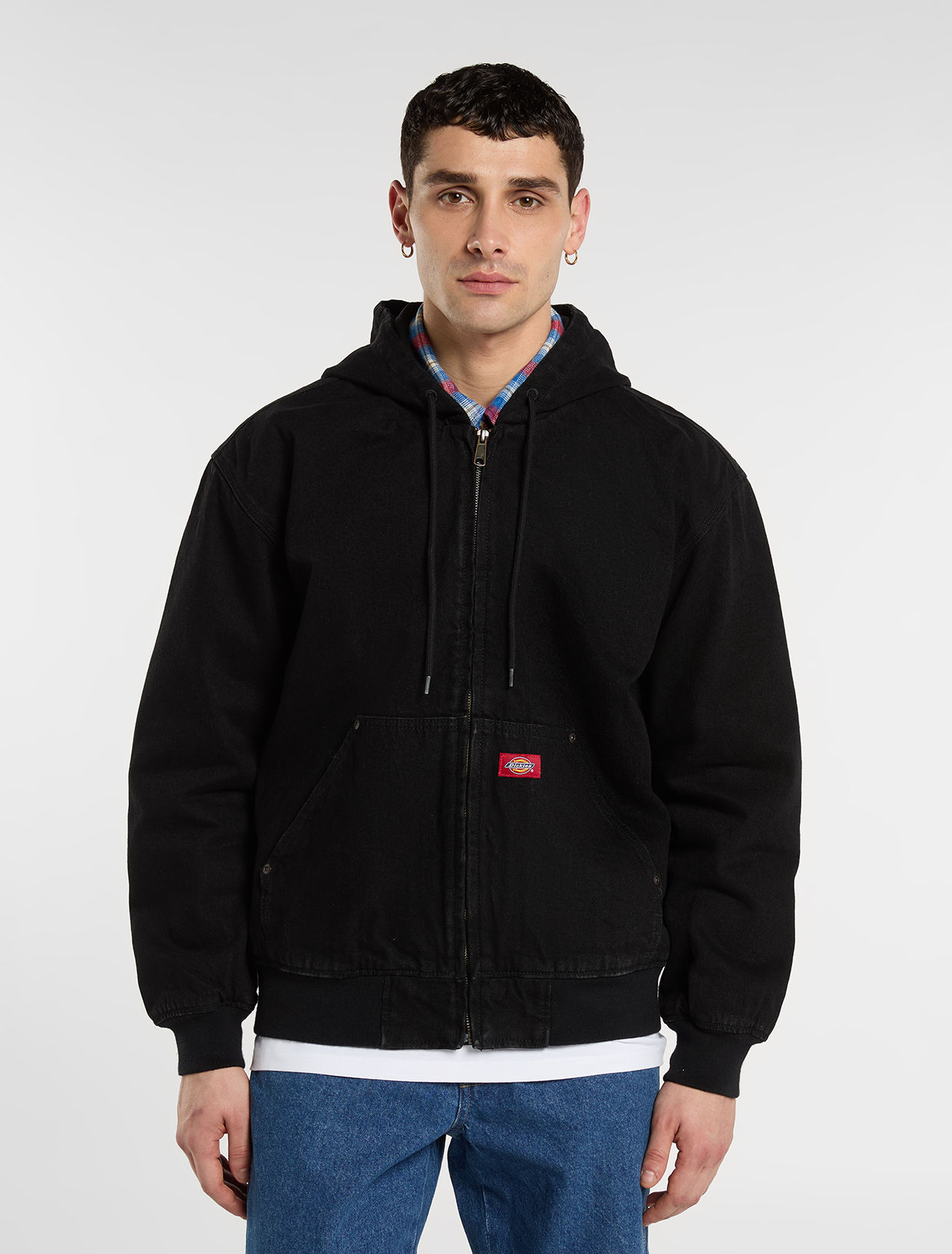 Hilham Lined Denim Hooded Bomber