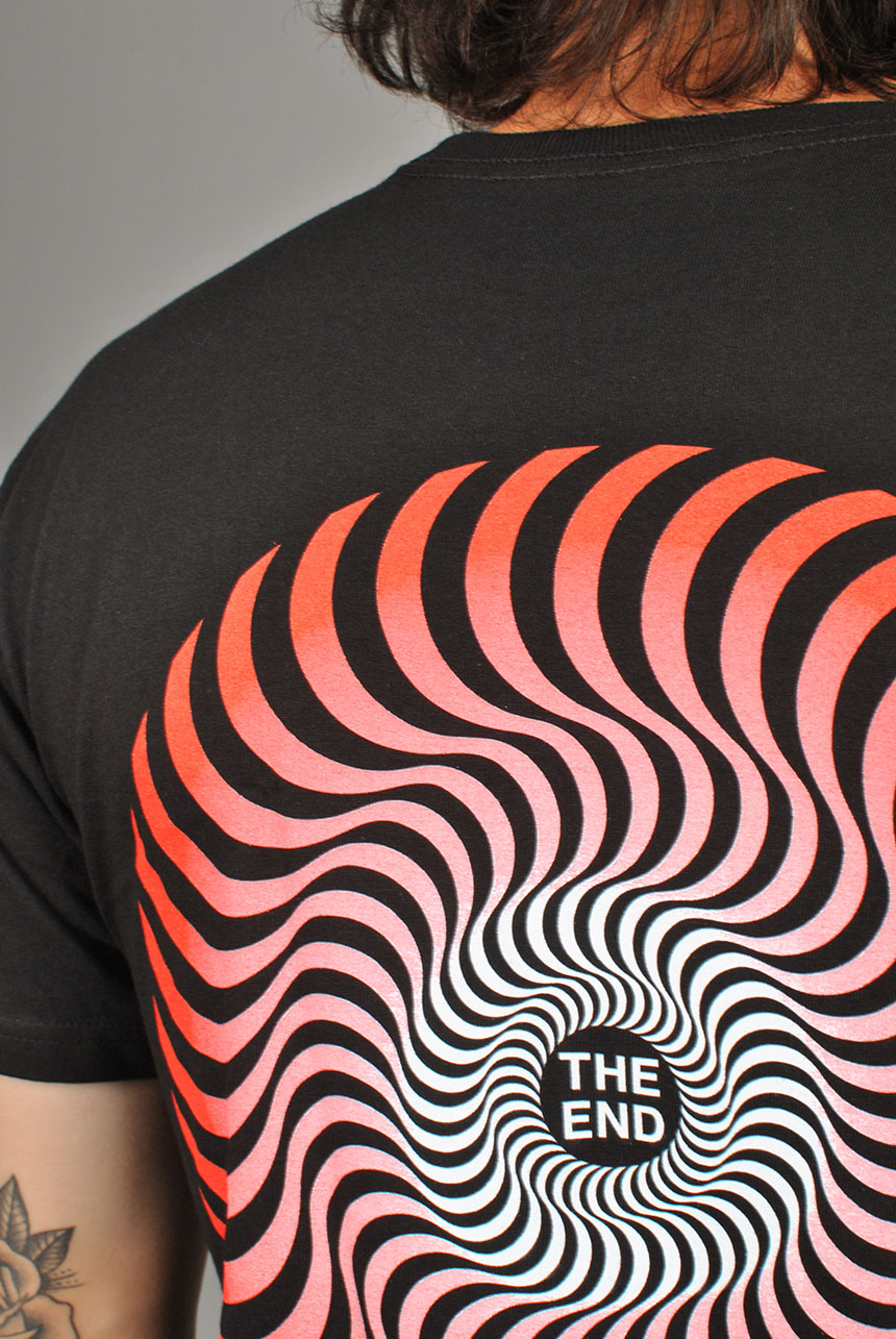 Classic Swirl Backprint T-shirt, Black