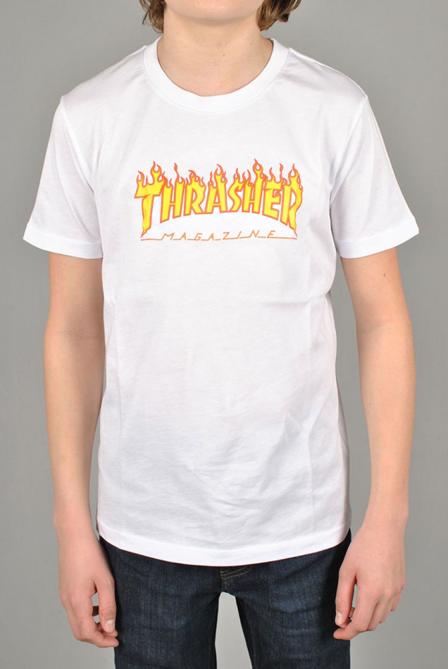 Kids Flame Logo T-shirt, White