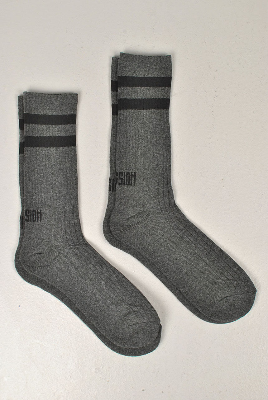 Athlennis 2-Pack Socks, Black Melange