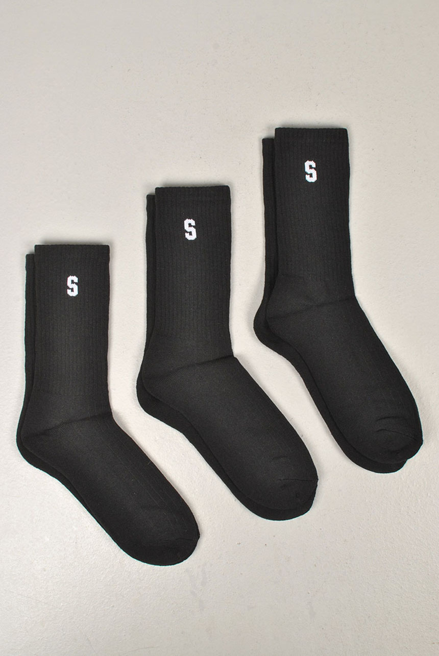 3-Pack Solid Socks