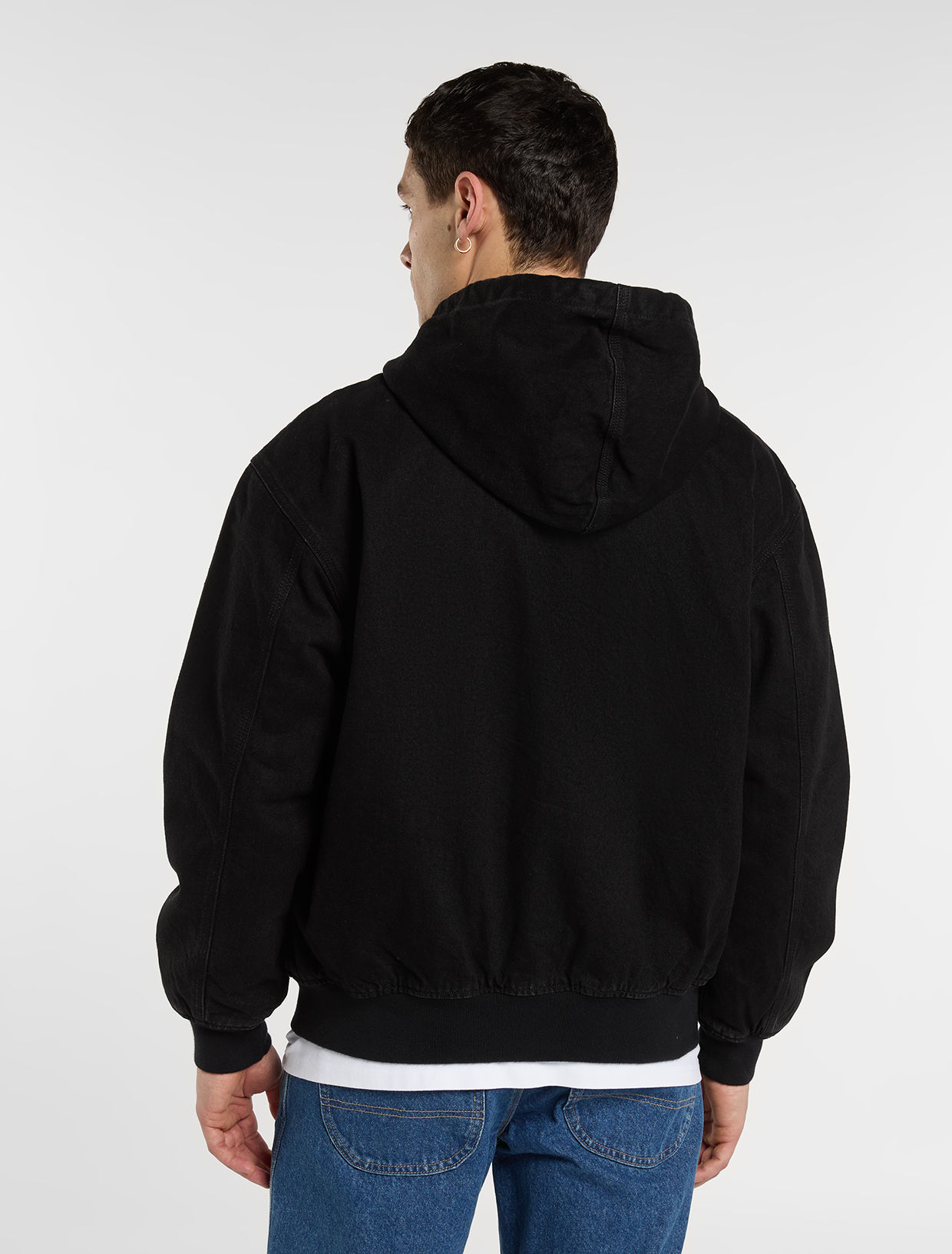 Hilham Lined Denim Hooded Bomber