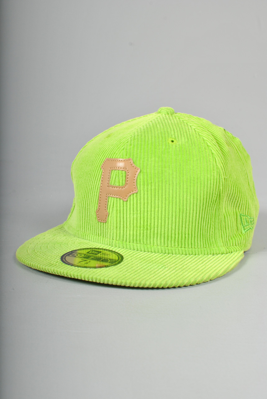 P Pirates 59Fifty Cap, Flannel Lime
