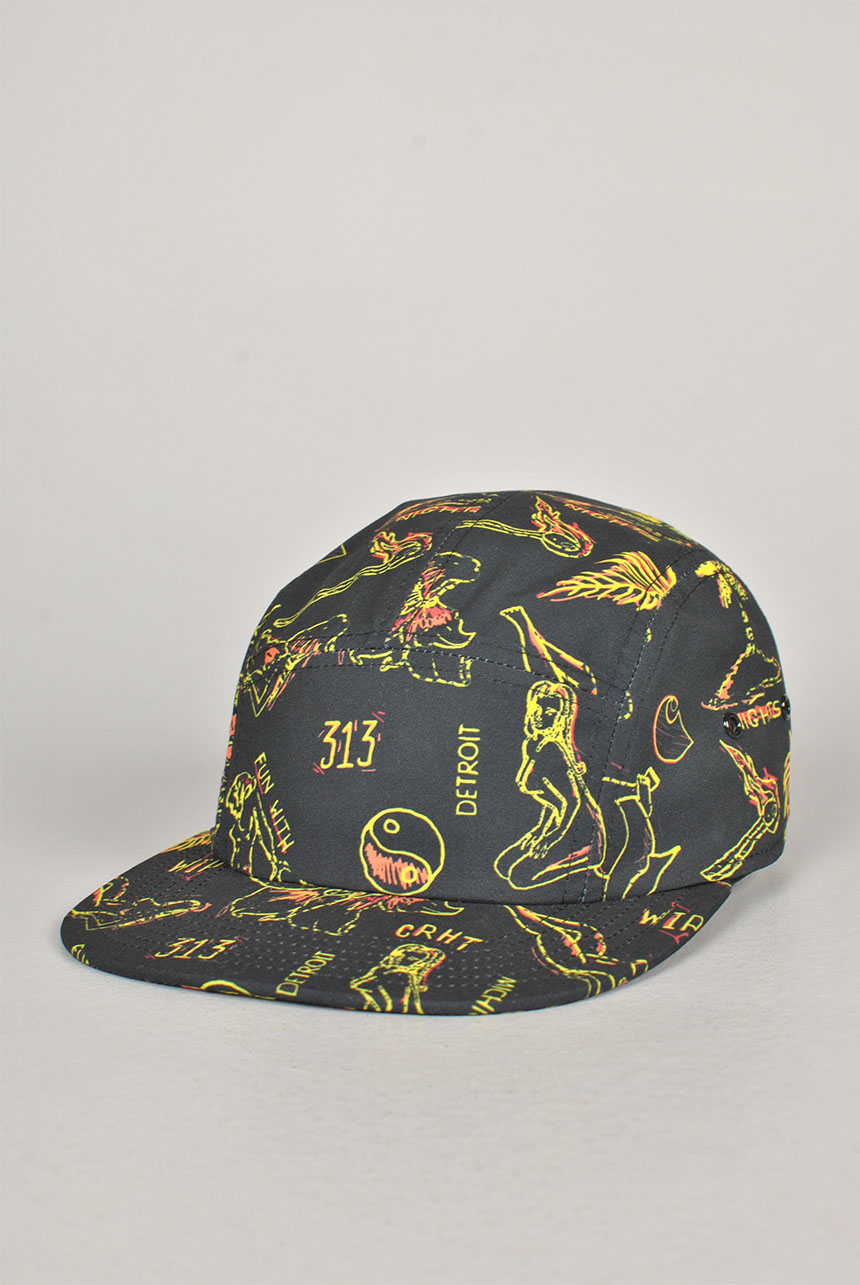 4058459781496 Paradise Adjustable 5 Panel Cap, Paradise Print