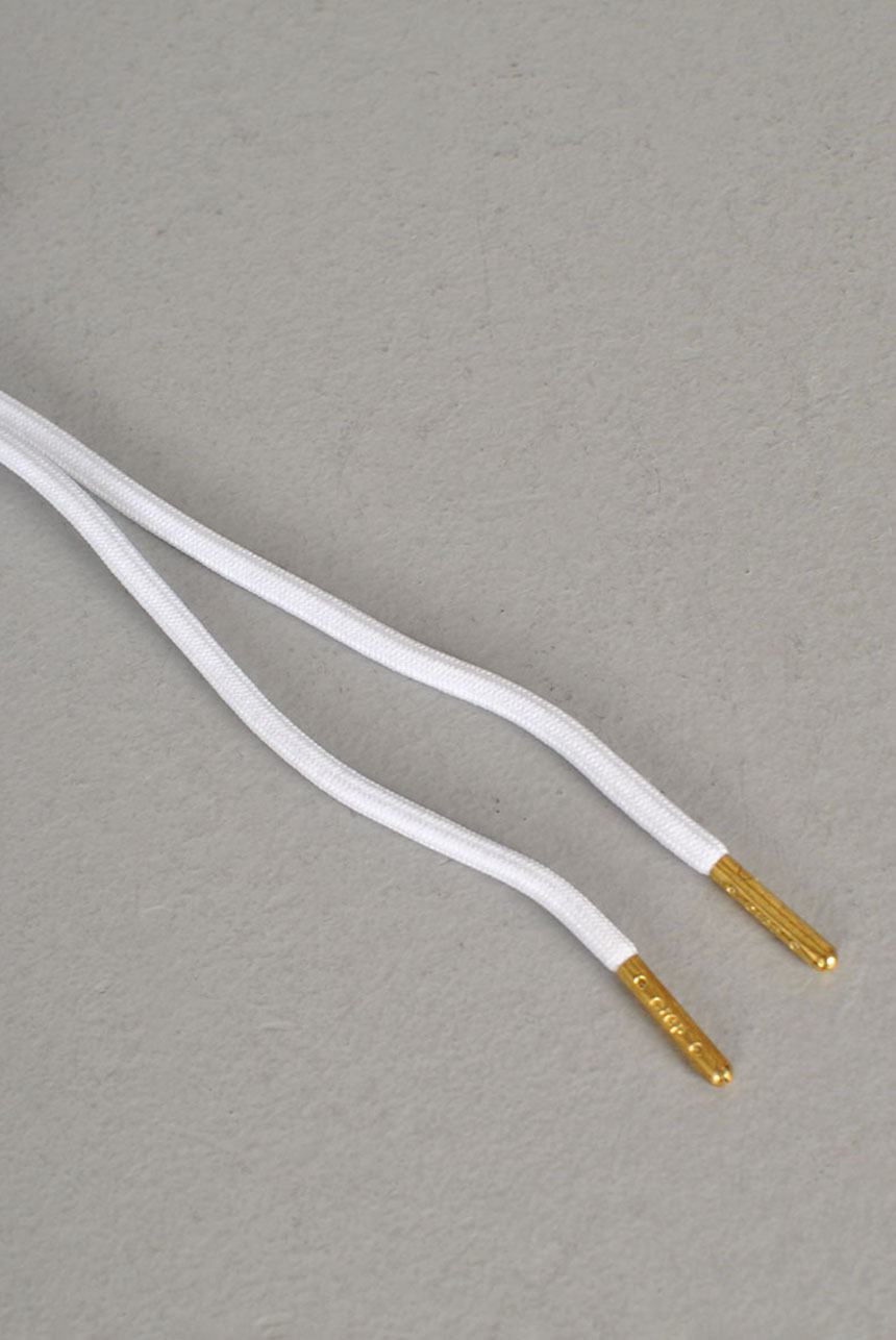 Pre-Treated Round Laces, White Pre-Treated Round Laces, White