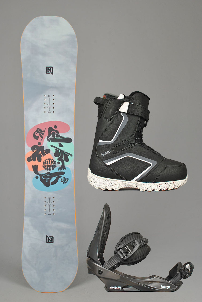 Junior Ripper Snowboardpakke 116-137cm