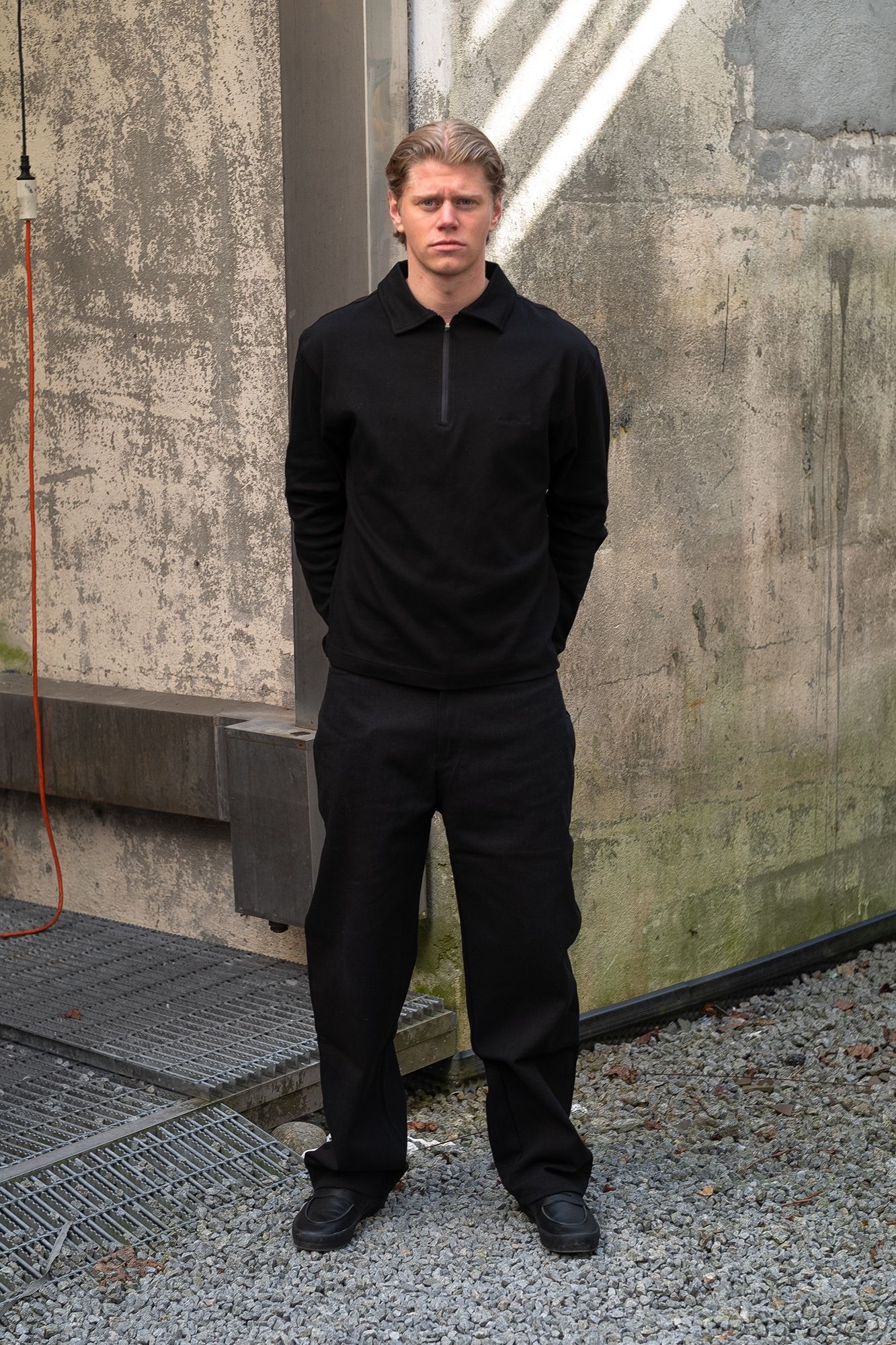 Script Half Zip Polo