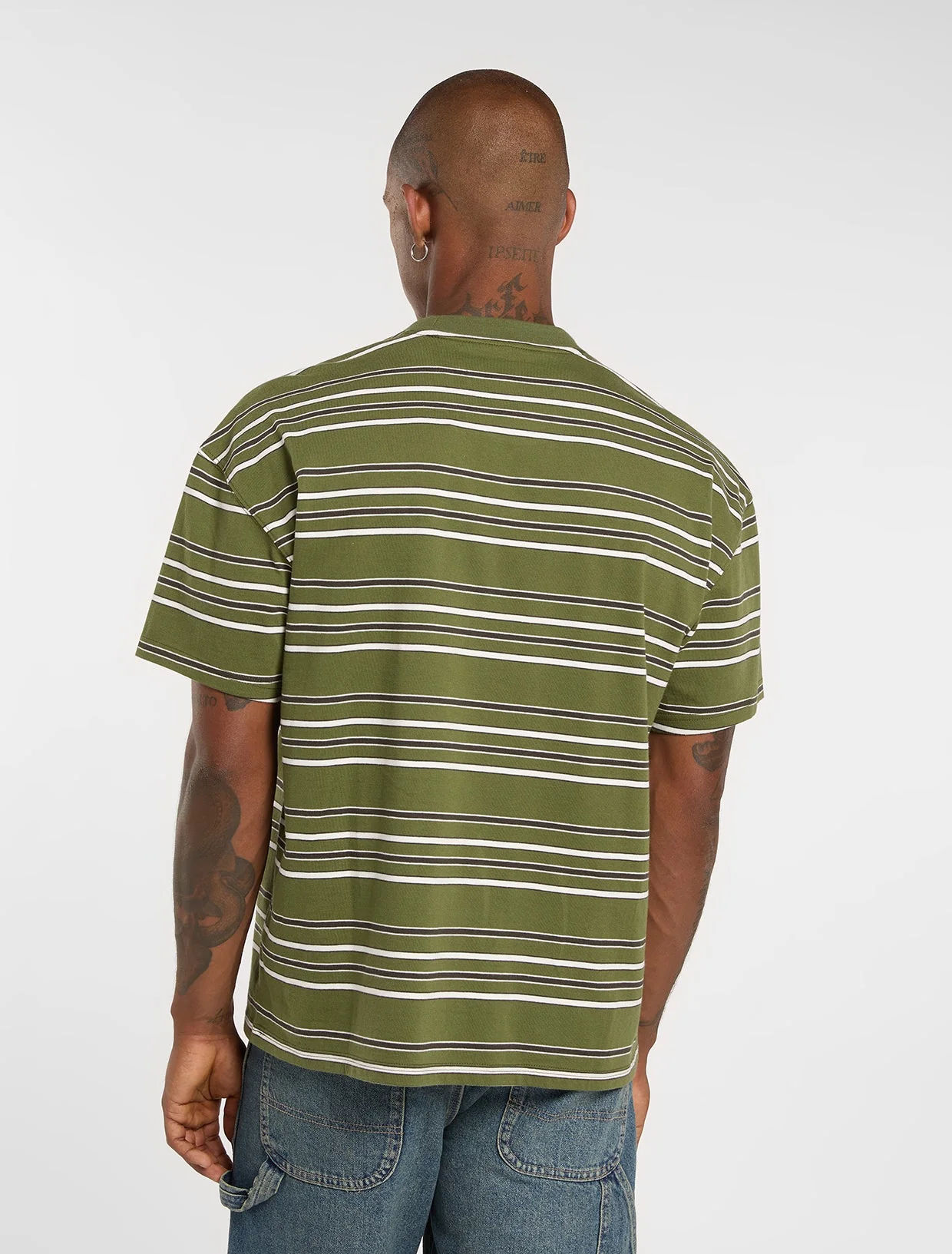 Embroidery Stripe Ss Tee