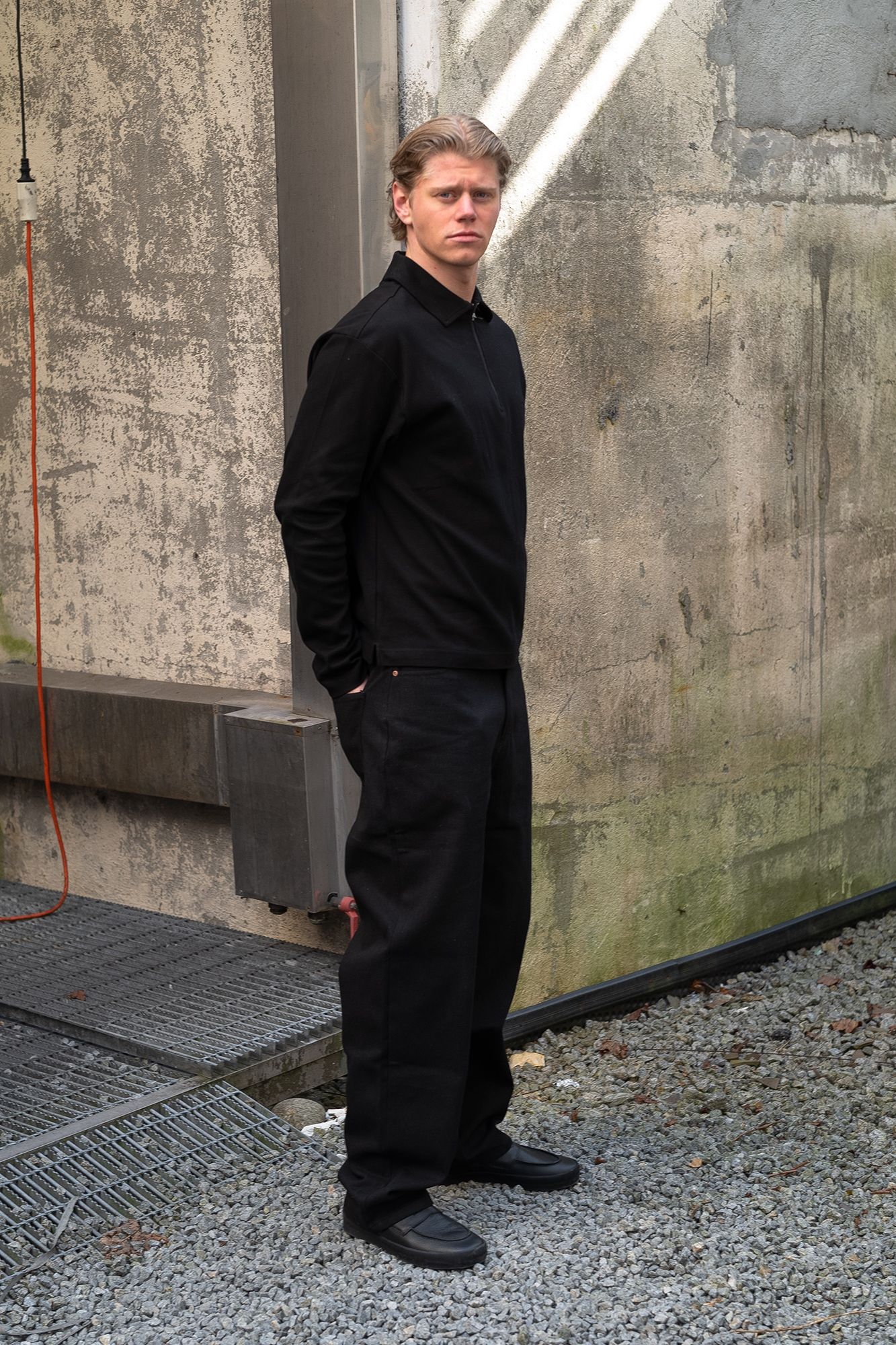 Script Half Zip Polo